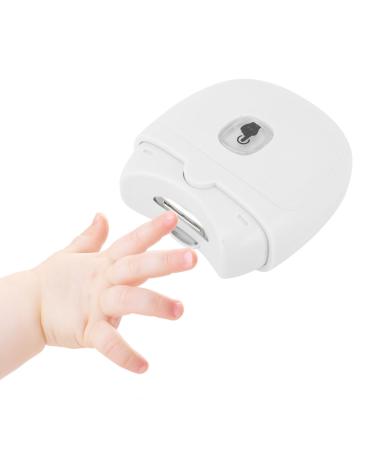 Electric Nail Clipper 2 Speed Automatic Nail Cutter with LED Light USB Charging Fingernail Cutter and File Portable Nail Trimmer Scissor Fingernail Trimmer for Baby Kids Adult White