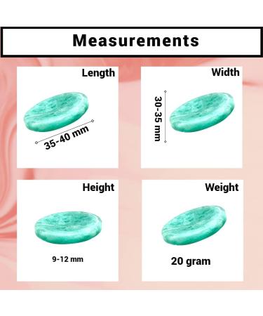 Opalite Crystal Worry Thumb Stone - Natural Healing for Calming Meditation, Reiki, and Stress Relief - Amazonite - Buy Online on GoSupps.com