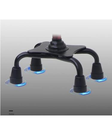 Dual Purpose Crutches for The Elderly Non-Slip Walking Stick Cane Four-Legged Cane Lighted Telescopic Lightweight Cane Four-cornered Cane (Color : Schwarz) Smooth Sailing - Buy Online on GoSupps.com