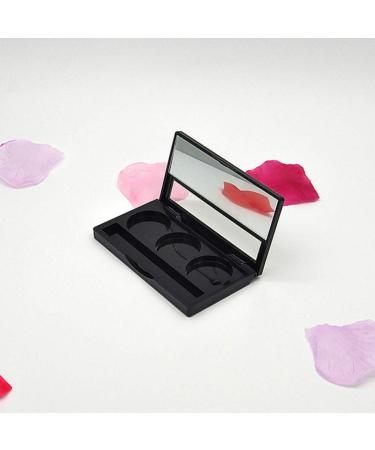 Minkissy 3-Piece Empty Makeup Palette - Portable Folding Eyeshadow Case for Travel | Ideal Container for Lip Balm Creams & Cosmetics - 26mm - Buy Online on GoSupps.com