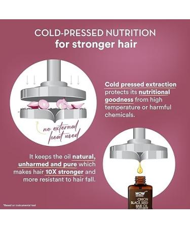 WOW Onion Hair Oil for Hair Growth and Hair Fall Control - With Black Seed Oil Extracts - 200 ml - Buy Online on GoSupps.com