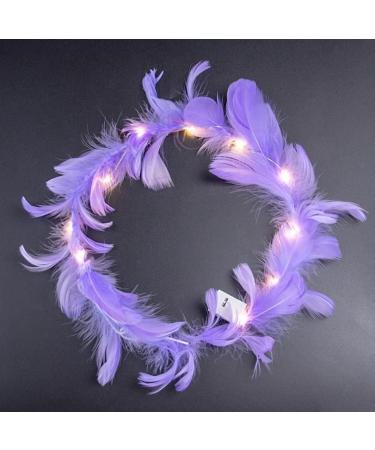 WHSCwp LED feather headband 6-piece headband headband flower girl hair accessory birthday wedding party (Multicolor) - Buy Online on GoSupps.com
