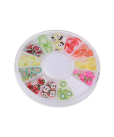 Beaupretty 12 Nails Decoration Nail Art Decoration Fruit Decor Nail Beauty Accessories Polymer Clay Slices for Nail Manicure Tool Manicure Tools Decorate Boxed Drill Disc Nail Art Decor