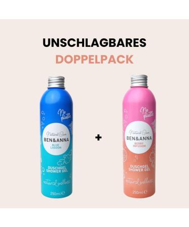  Ben&Anna Ben & Anna Berry Shower Gel - 1 Pack - Shower Gel - Natural Cosmetic Vegan Plastic Free Aluminium Box (1) - Buy Online on GoSupps.com