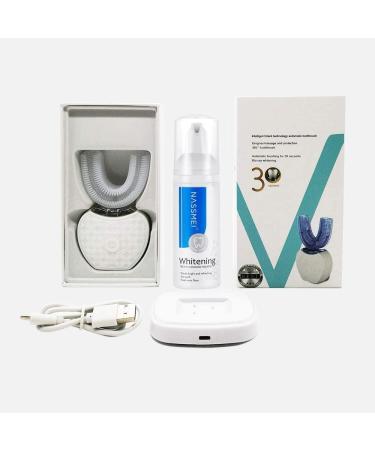 Ultrasonic Automatic Toothbrush AutoToothbrush for Adult 360 Auto Toothbrush Electric Teeth whitening Brush 360 Sonic Toothbrush for Adult with Timer & Wireless Charging (White) - Buy Online on GoSupps.com