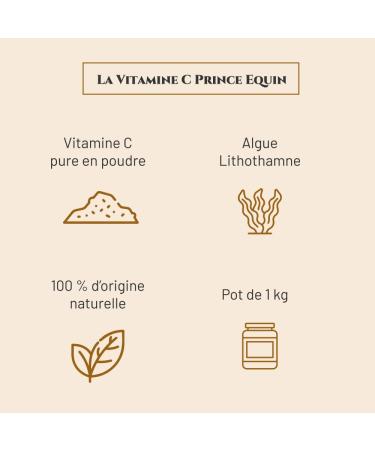 PRINCE EQUIN - Vitamin C - Horse nutritional supplement - Pot 1 kg - Strength Energy Resistance - Antioxidant - French brand - Buy Online on GoSupps.com