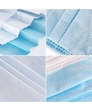 BigBig Home 100 Pieces Soft Disposable Face Masks - 3-Layer Dustproof Protective Masks with Ear Loops - Blue - Buy Online on GoSupps.com