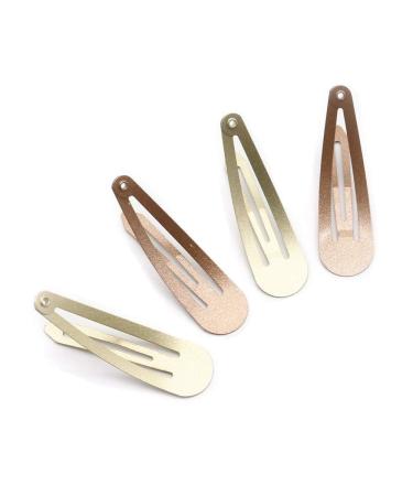 Dofash 5CM Metal Snap Hair Clips for Women - 12 Count Caramel Blonde Hair Barrettes and Grips - Buy Online on GoSupps.com