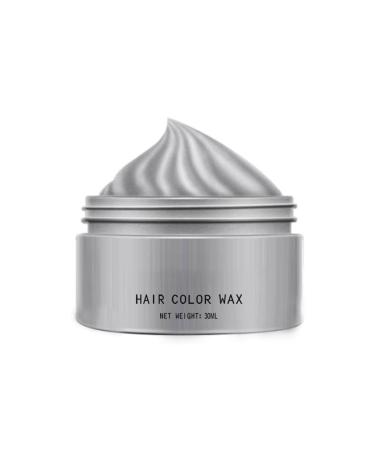 Temporary Natural Hair | Coloring Mud Hair Wax Color | Hairstyle Cream Color Wax | Hair Color Wax | Color Hair Wax Temporary | Versatile Hair Color Wax, wax for men's hair (Silver, 30ml)