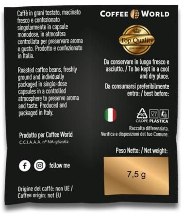  Coffee World COFFEE WORLD 75 coffee capsules compatible with NESPRESSO * coffee machines intense and decisive (1 pack of 75 capsules 5.5 g) - Buy Online on GoSupps.com
