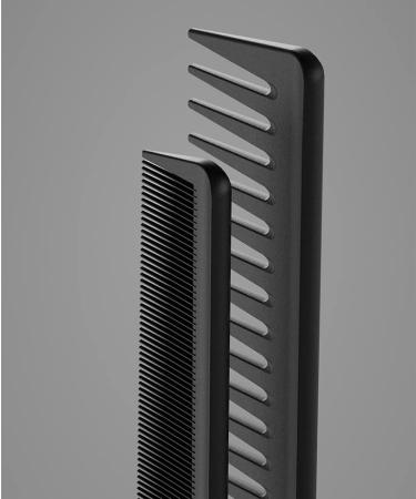 Professional Comb Set Black 6 Piece - Carbon Fiber Anti Static And Heat Resistant Comb-Fine and Wide Tooth Comb for Men and Women - Parting Teasing and Hair Styling - Buy Online on GoSupps.com
