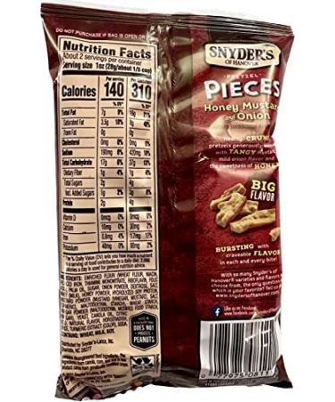Snyder's Honey Mustard Onion Pretzel Pieces - 2.25 oz, Pack of 10 - Crunchy Snack - Buy Online on GoSupps.com