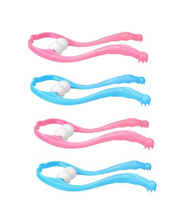 Magiclulu 4 pieces back massage device Neck massage device Portable massage lying hand massager shoulder massage devices Multifunctional tool massage clip home massage device PP