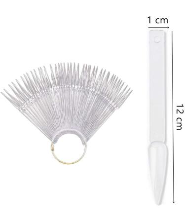 80pcs Clear Fake Nail Art Tips with Ring Holder - Nail Swatches Practice Tool - Buy Online on GoSupps.com