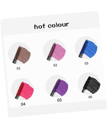 SOESFOUFU 6pcs Colored Mascara Women Mascara Eyelash Makeup Tool Long Lasting Mascara Cream Makeup Mascara Abs - Buy Online on GoSupps.com