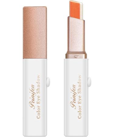 Eye Shadow Stick Makeup | Long Lasting Matte Finish 6 Bicolor Gradient Eyeshadow Brightener Highlighter for Women Girls Beginner | Waterproof Shimmer Cosmetics Fast Color Natural Pink Brown Eyes Z/c 05# Orange Orange - Buy Online on GoSupps.com