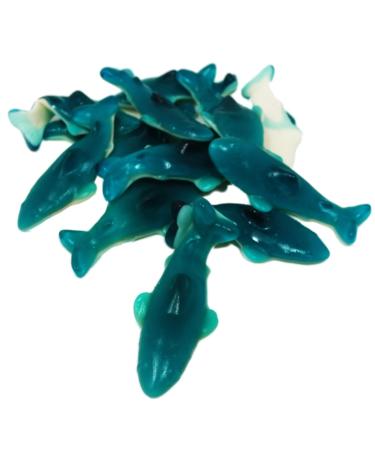 Fruchtgummi B ren & Co. Ravazzi Blue Sharks XL Fruit Gum with Peach Flavour 300g