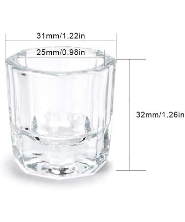 Nail Art Glass Dappen Bowl - Clear Crystal Cup for Acrylic Liquid & Powder (No Lid) - Essential Nail Art Tool - Buy Online on GoSupps.com