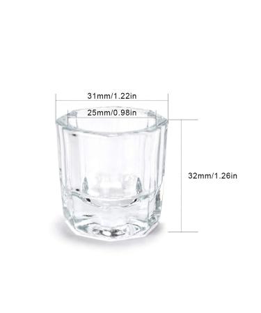 Glass Dappen Dish for Nail Art - Crystal Cup for Acrylic Powder Tools | 1pc - Buy Online on GoSupps.com