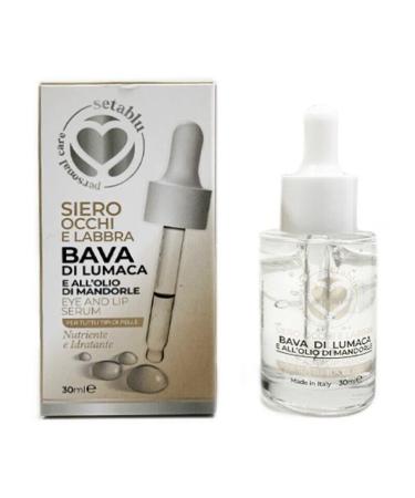 Siero Occhi e Labbra ala Bava di Lumaca e Olio di Mandorle with Snail Slime and Almond Oil for All Skin Types 30 ml (Fl Oz 1.0) 1 unit - Made in Italy italian import .