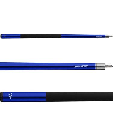 Viper Graphstrike 58" 2-Piece Fiberglass Graphite Composite Billiard/Pool Cue Blue