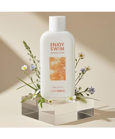 CURESHIELD Enjoy Swim Body Ampoule Lotion Free Fragrance Non-Greasy Hydrating Ampoule Moisturizer for Dry Skin Paraben Free Hypoallergenic Ceramide NP Whole Family Use 6.78 Ounce 200ml - Buy Online on GoSupps.com