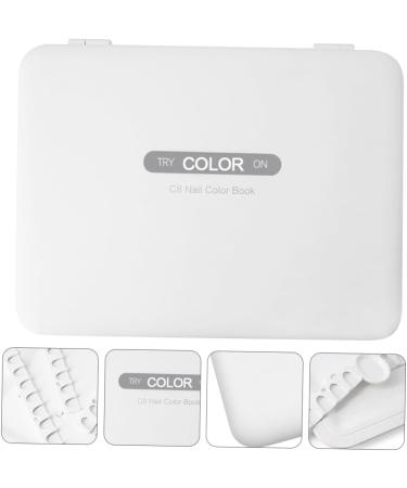 minkissy 1pc Nail Color Book Nail Color Chart Display Nail Color Display Board Salon Nail Color Plate Nail Polish Color Chart Nail Color Display Plate Accessories Manicure Abs White - Buy Online on GoSupps.com