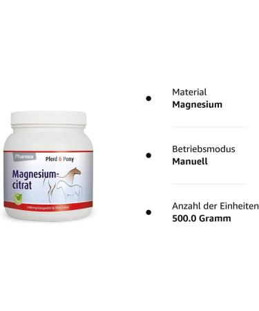 Buy Pharmox Horse & Pony Magnesium Citrate 500g - 100% Pure & High Dose | International Shipping - Buy Online on GoSupps.com