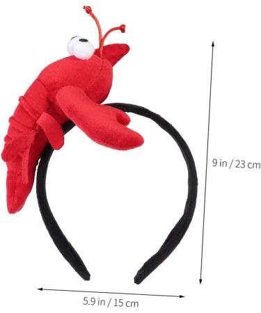 CRILSTYLEO 1pc Lobster Headband Festive Decor Headdress Delicate Hairbands Holiday Party Supplies Creative Headbands Party Hairband Stuffed Headbands Funny Headband Adorable Hairband - Buy Online on GoSupps.com
