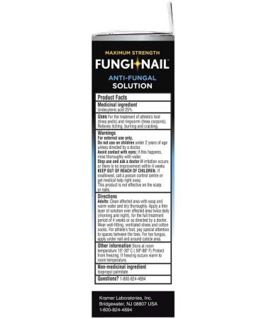 Fungi-Nail Anti-Fungal Solution 30mL- Kills Fungus That Can Lead To Nail Fungus & Athlete s Foot Undecylenic Acid 25% & Clinically Proven to Cure Fungal Infections - Buy Online on GoSupps.com