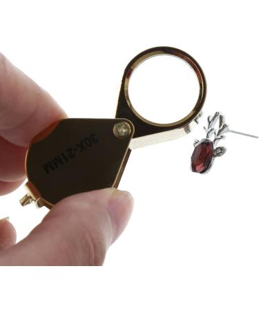Portable Jewelers Eye Loupe Magnifier Magnifying Glass Jewelry Diamond 30x21mm Small Gift - Buy Online on GoSupps.com