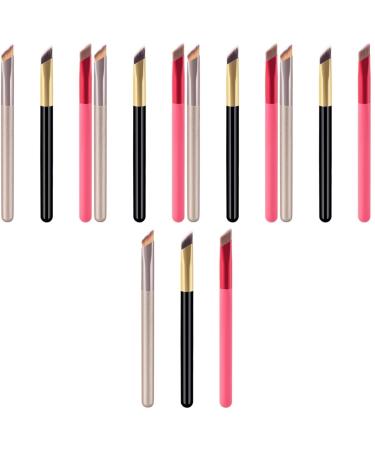 FRCOLOR 15 Pcs Makeup Brush Eyebrow Brush Pink Brush Cosmetic Pink Concealer Eyebrow Hair Brush Blending Brush Angled Eyebrow Brush Eye Brow Brush 3d Aluminum Tube Bevel Blush Brush