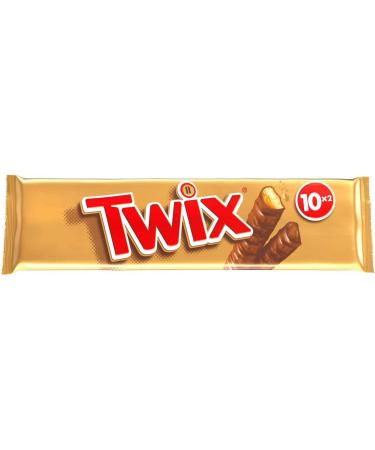 TWIX - Milk chocolate, caramel and biscuit bars - 10 sachets of 50g - 500g