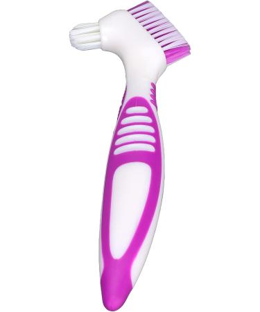 Denture Toothbrush for False Teeth - Double Sided Portable Cleaning Brush for Effective Denture Care - Buy Online on GoSupps.com