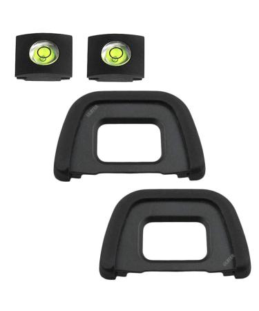 Eyepiece Eyecup Eye Cup DK-23 for Nikon D7100 D7200 D7000 D750 D610 D600 D300 D300S Camera Viewfinder, ULBTER Eyepiece Cover & Hot Shoe Cover -(2+2 Pack)