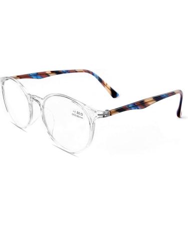 DOOViC Italy Design Fashion Reading Glasses | Stylish Clear Frames for Women & Men | +3.50 Strength Readers with Case - Buy Online on GoSupps.com