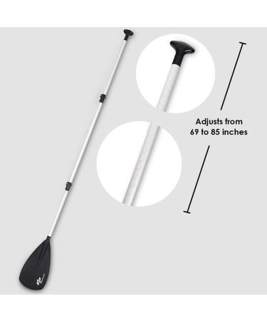 Goplus Adjustable Surf & SUP Paddle | Aluminum Alloy 3-Piece Stand Up Paddleboard Paddle - Black - Buy Online on GoSupps.com