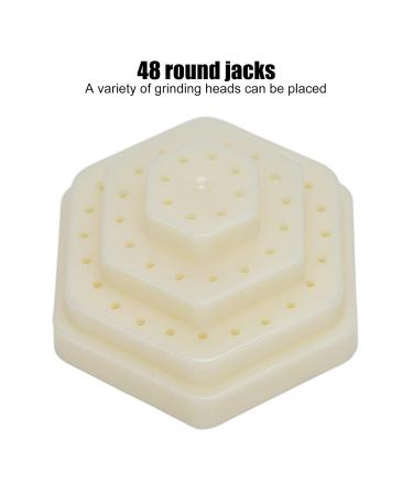 Premium Nail Drill Holder - 48 Large Holes Storage Stand for Home & Studio Use | Essential Nail Tools - White - Buy Online on GoSupps.com