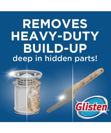 Glisten Dishwasher Cleaner & Disinfectant - Removes Limescale, Rust, Grease & Buildup - Fresh Lemon Scent - 12 Fl. Oz. Bottle - 3 Pack - Buy Online on GoSupps.com