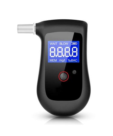 Breathalyzer to Test Alcohol, Professional-Grade Accuracy Breath Alcohol Tester, Moxikison Personal Portable Breathalyer with Memory and Warning Function for Home Party Use, Gift for Drinkers