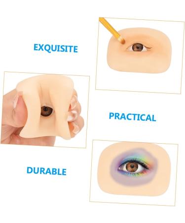 Housoutil 5pcs Makeup Practice Skin Silicone Molds Eyeline Practice Skin Eye Makeup Board Eye Plate Blank - Buy Online on GoSupps.com