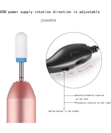 Electric Nail Drill kit Professional Nail File Portable Manicure Pedicure Drill Kit for Acrylic Nails Gel Nails Kit with Sanding Bands Nail Buffer Manicure Pedicure P Grey - Buy Online on GoSupps.com