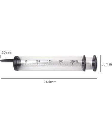 250ml Syringe Launcher Applicator - Transparent Health Care Tool with Scale, Smooth Rounded Tip & Cap - Buy Online on GoSupps.com