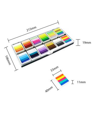 Professional Face Paint Kit - 12 x 10g Glow Neon Fluorescent Body Paints for Luminous Makeup - Water Activated Blacklight Eyeshadow & Eyeliner - Buy Online on GoSupps.com