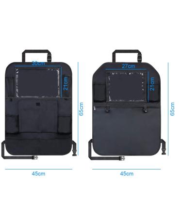 Uraqt Car Backrest Protection - 2 Pack Waterproof Kick Mats & iPad Holder for Children - Universal Fit Back Seat Organizer - Buy Online on GoSupps.com