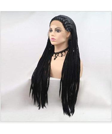 BGHJUE Dark Roots Long Wavy Synthetic Wig with Bangs - Realistic Braided Hair Accessories for Women - Buy Online on GoSupps.com