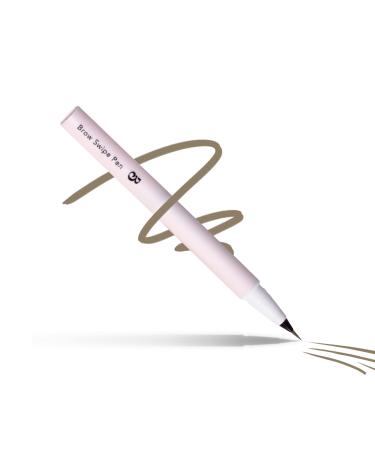 The Brow Trio  (Trio Beauty) Brow Swipe  Pen | Eyebrow Pen That Creates Natural Looking Hair Strokes | Fully Waterproof and Smudge-proof Eyebrow Microblading Pen | Microblade Eyebrow Pen | Taupe
