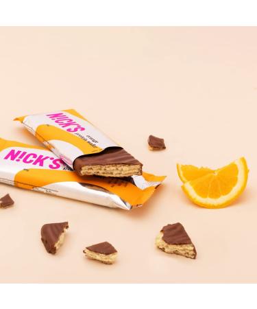 Buy Nicks Protein Wafer Bar Orange - 25% Protein Low Carb Gluten-Free No Added Sugar | 9 Pack (40g Each) - Buy Online on GoSupps.com