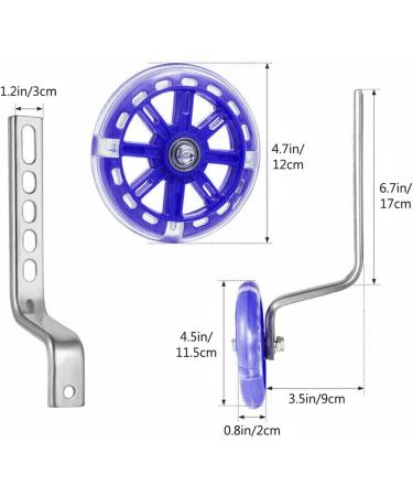 Bicycle Training Wheels with LED Flash, Blue - 1 Pair | For 12-20 inch Kids Bike - Buy Online on GoSupps.com