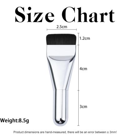 Bcenoilua Foundation Brush Travel Size Super Thin Liquid Foundation Brush Traceless Makeup Foundation Brush Set for Liquid and Cream Foundation Concealer Brush Makeup Brushes 2 Piece Silver - Buy Online on GoSupps.com